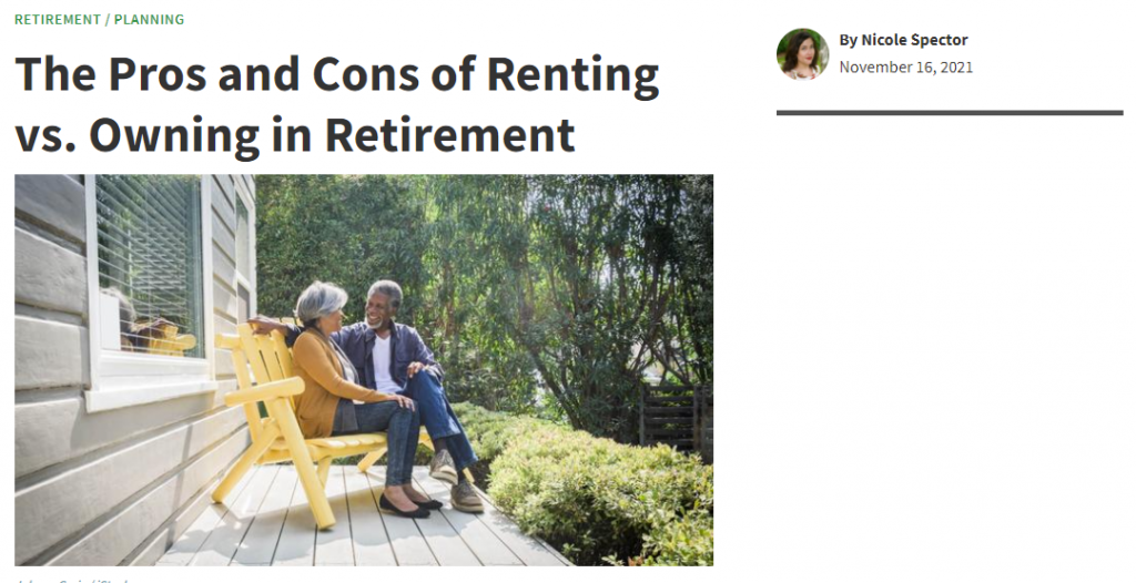Renting Owning Retirement